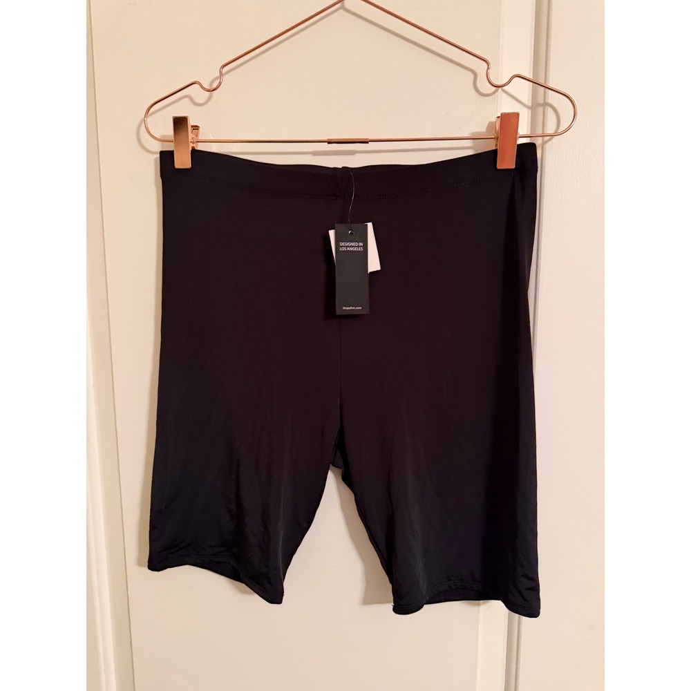 AFRM Biker Shorts Women Medium Black New High Rise Athletic Spandex AEB027847